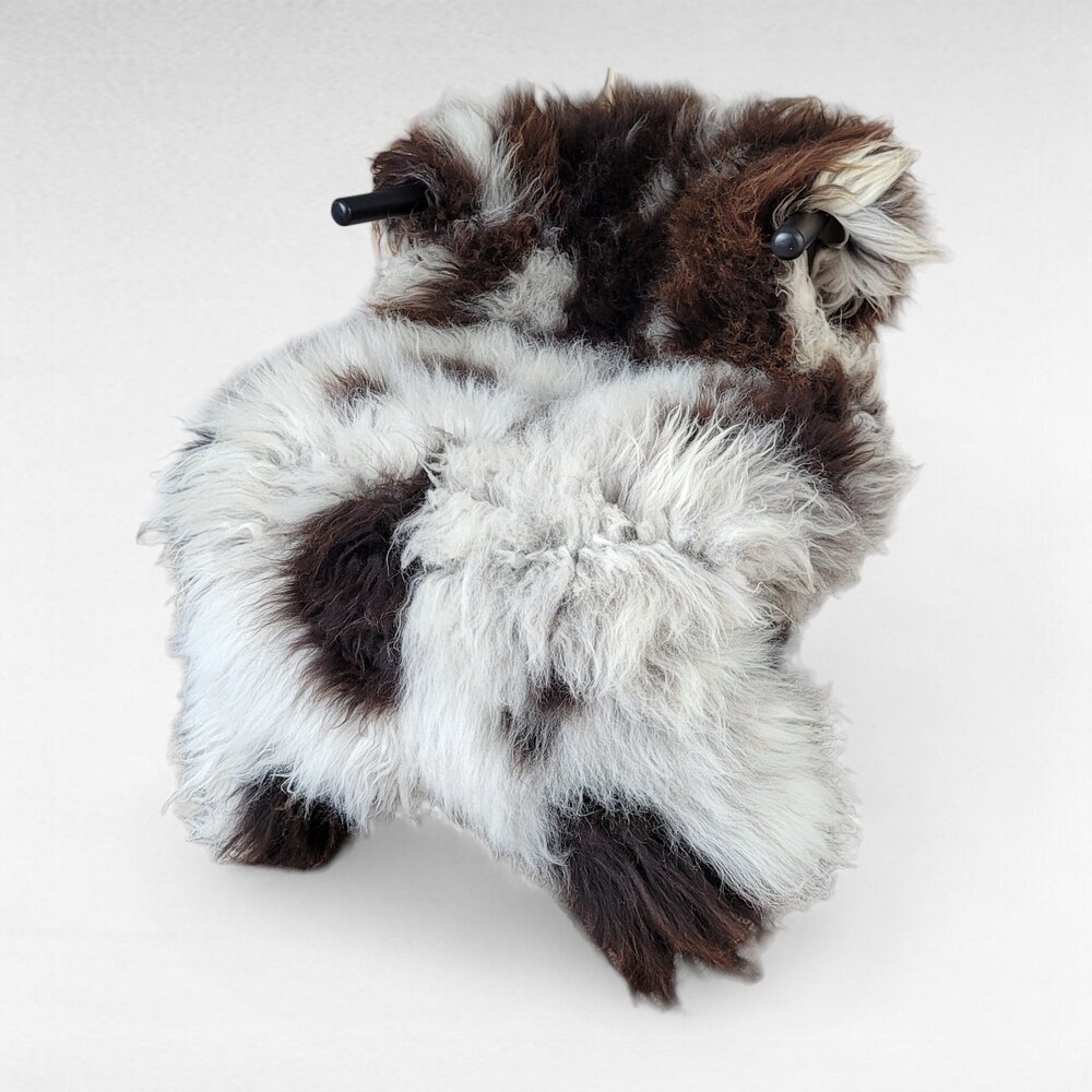 XXL Thick Lofty Natural Gray Brown Sheepskin Rug 51" x 31"